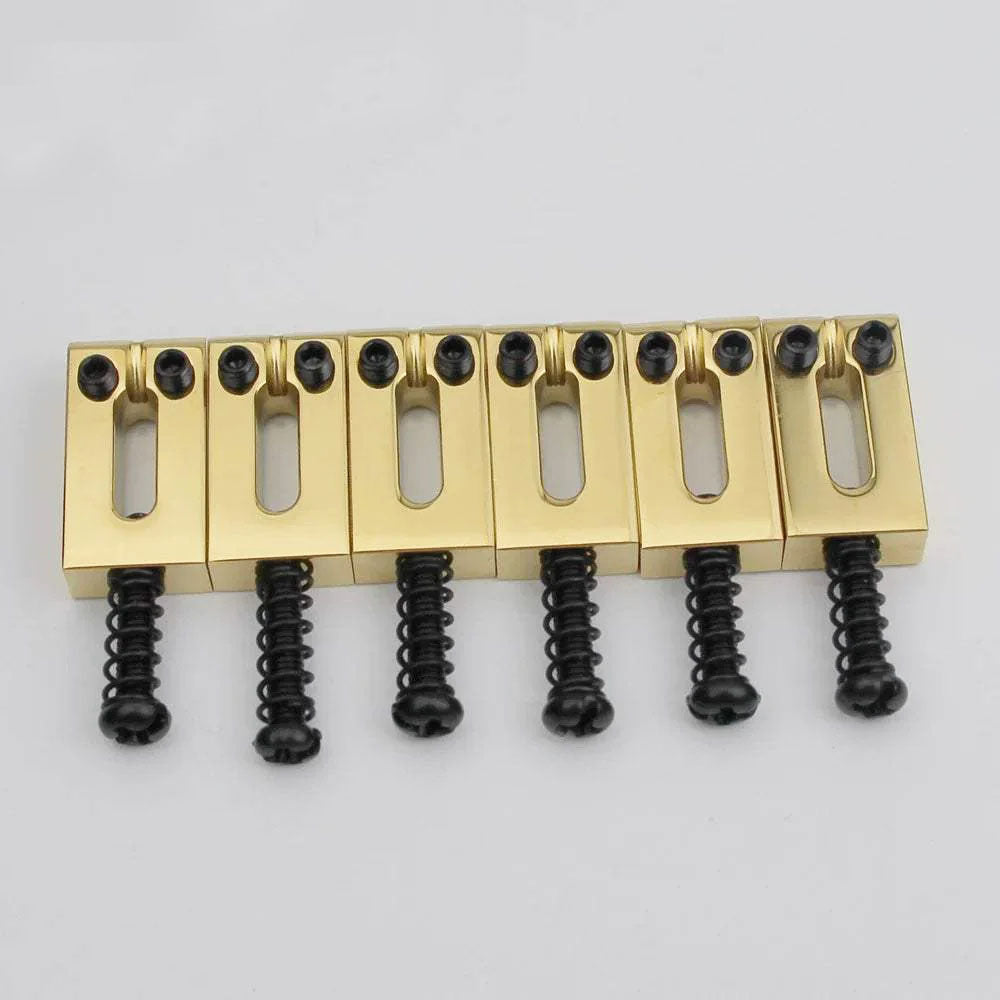 CNC-XD 10.5/10.8MM Guitar Tremolo Bridge Brass Saddles With Chrome Or Black Screws