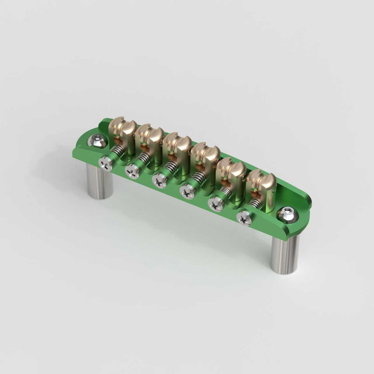 CNC Aluminum 6 String Guitar Bridge Roller Bridge For Jazzmaster 9.5/7.25" Radius Guyker