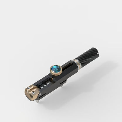 CNC Aluminum Alloy Headless Guitar Bridge with Brass Saddles Guyker