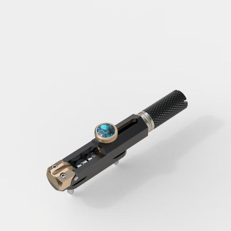 CNC Aluminum Alloy Headless Guitar Bridge with Brass Saddles Guyker