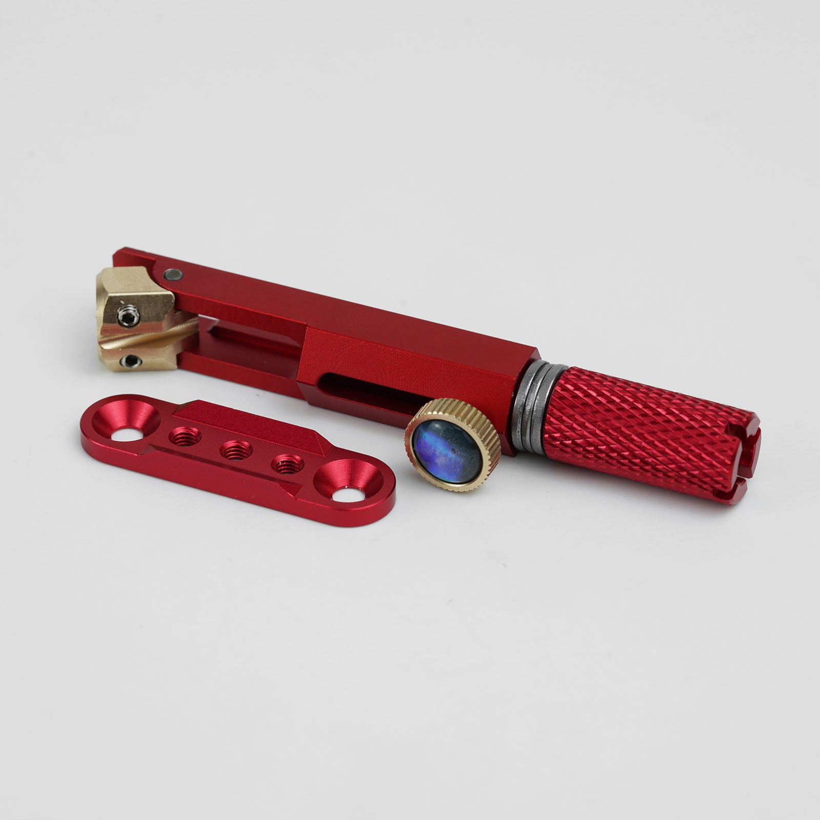 CNC Aluminum Alloy Headless Guitar Bridge with Brass Saddles Guyker