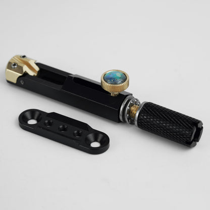 CNC Aluminum Alloy Headless Guitar Bridge with Brass Saddles Guyker