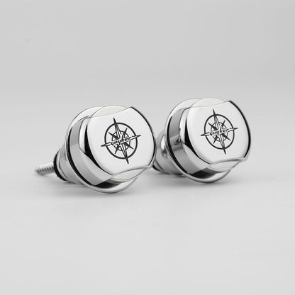 CNC Guitar Strap Buttons – Brass & Steel Locking Set | Guyker