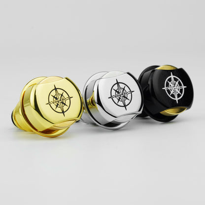 CNC Guitar Strap Buttons – Brass & Steel Locking Set | Guyker