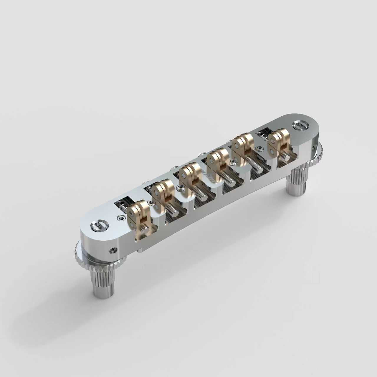 CNC Machined Adjustable Locking Roller Bridge Zinc Alloy Body Brass Rollers Guyker
