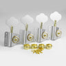 Aluminum Anodized Chrome / 4R (For Right handed guitar)