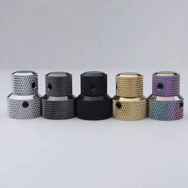 CNC Stacked Guitar Volume & Tone Control Knobs – 5 Color Options | Guyker