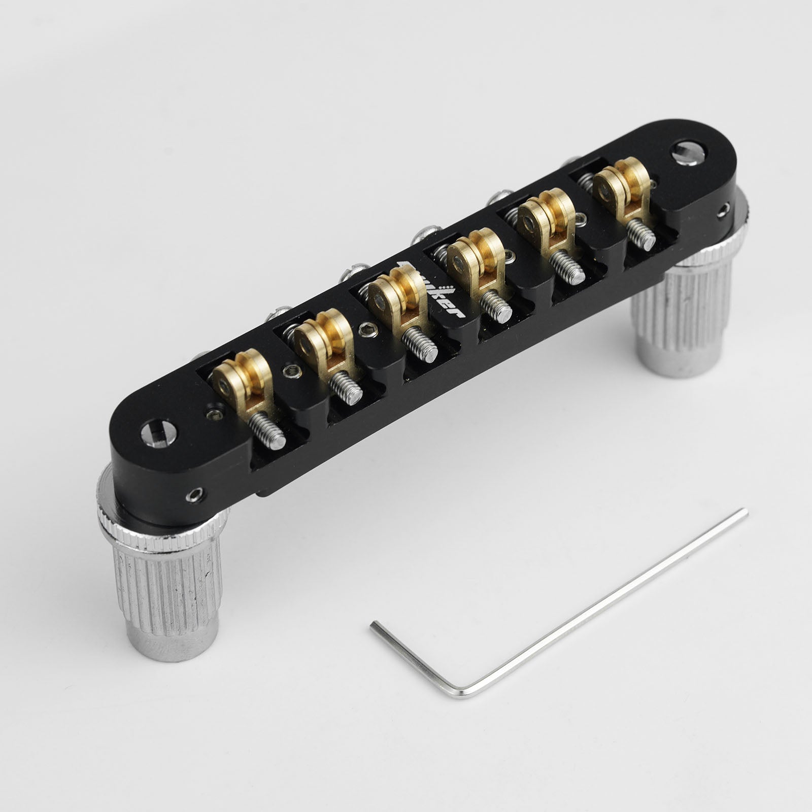 Guyker GMA-008 Tune-O-Matic Roller Bridge Brass Saddles M8 74mm