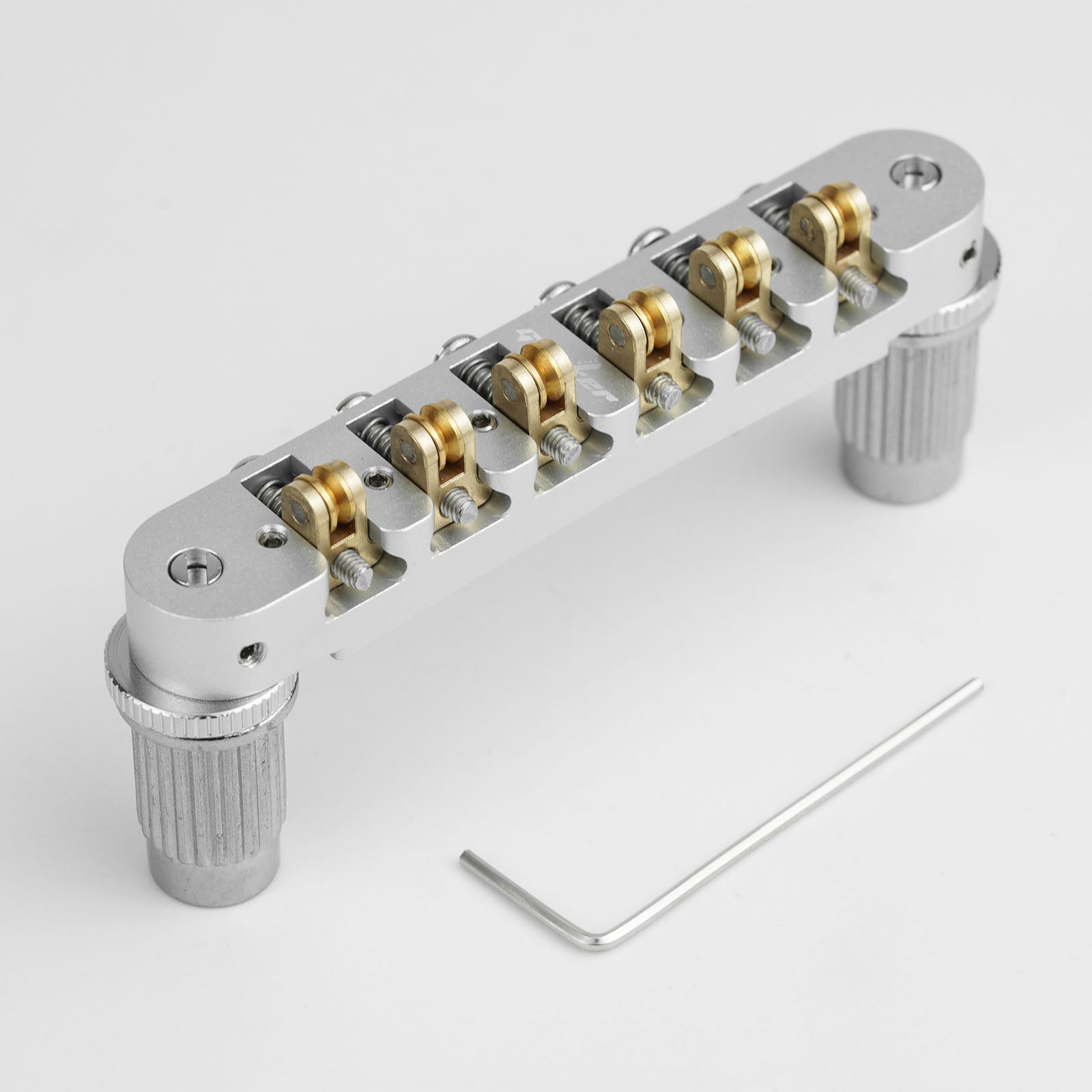 CNC Tune-O-Matic Roller Bridge Brass Saddles Zinc Alloy Body for Electric Guitars