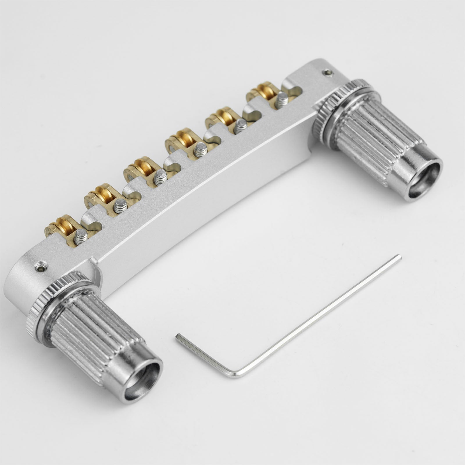 CNC Tune-O-Matic Roller Bridge Brass Saddles Zinc Alloy Body for Electric Guitars