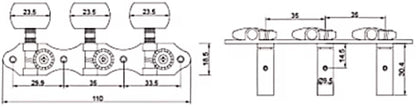 Classical Guitar Tuning Pegs – 1:18 Gear Ratio Guyker
