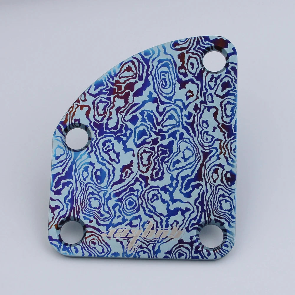 Curved Titanium Alloy Neck Plate Damascus Pattern  | Guyker