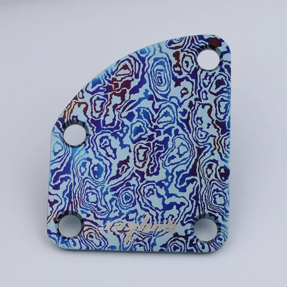 Curved Titanium Alloy Neck Plate Damascus Pattern  | Guyker