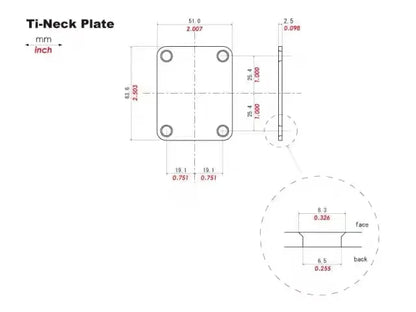 Custom Neck Joint Plate for Electric Guitar or Bass | Guyker