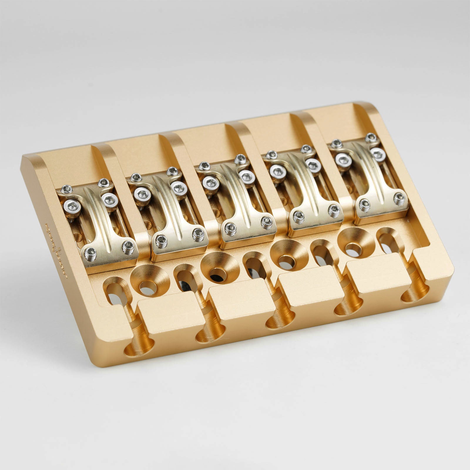 Guyker GBA-01 CNC Aluminum Alloy Bass Bridge with Brass Saddles – 5 String