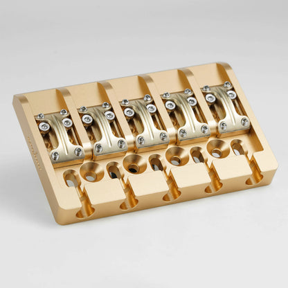 Guyker GBA-01 CNC Aluminum Alloy Bass Bridge with Brass Saddles – 5 String
