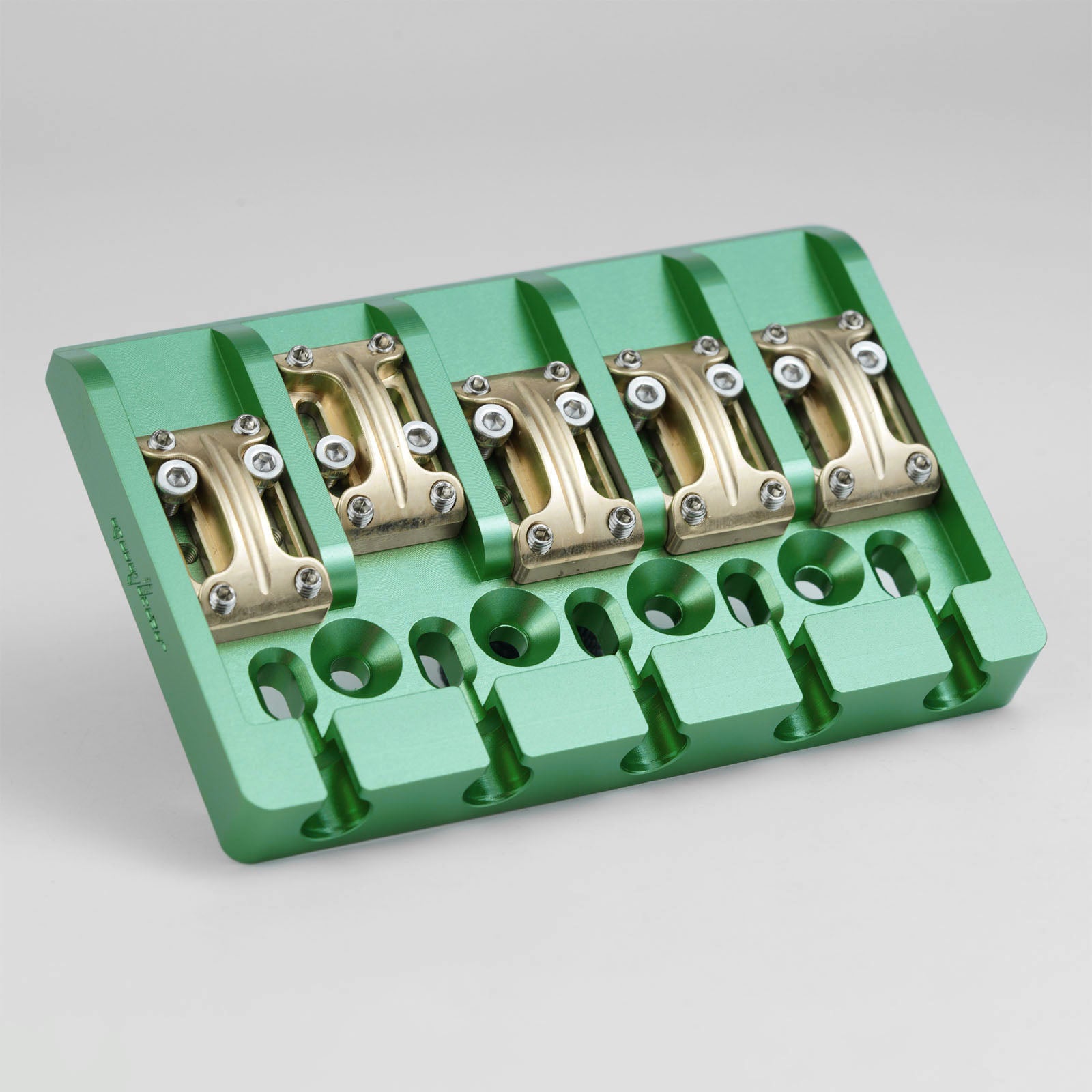 Guyker GBA-01 CNC Aluminum Alloy Bass Bridge with Brass Saddles – 5 String