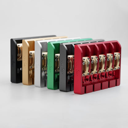 Guyker GBA-01 CNC Aluminum Alloy Bass Bridge with Brass Saddles – 5 String