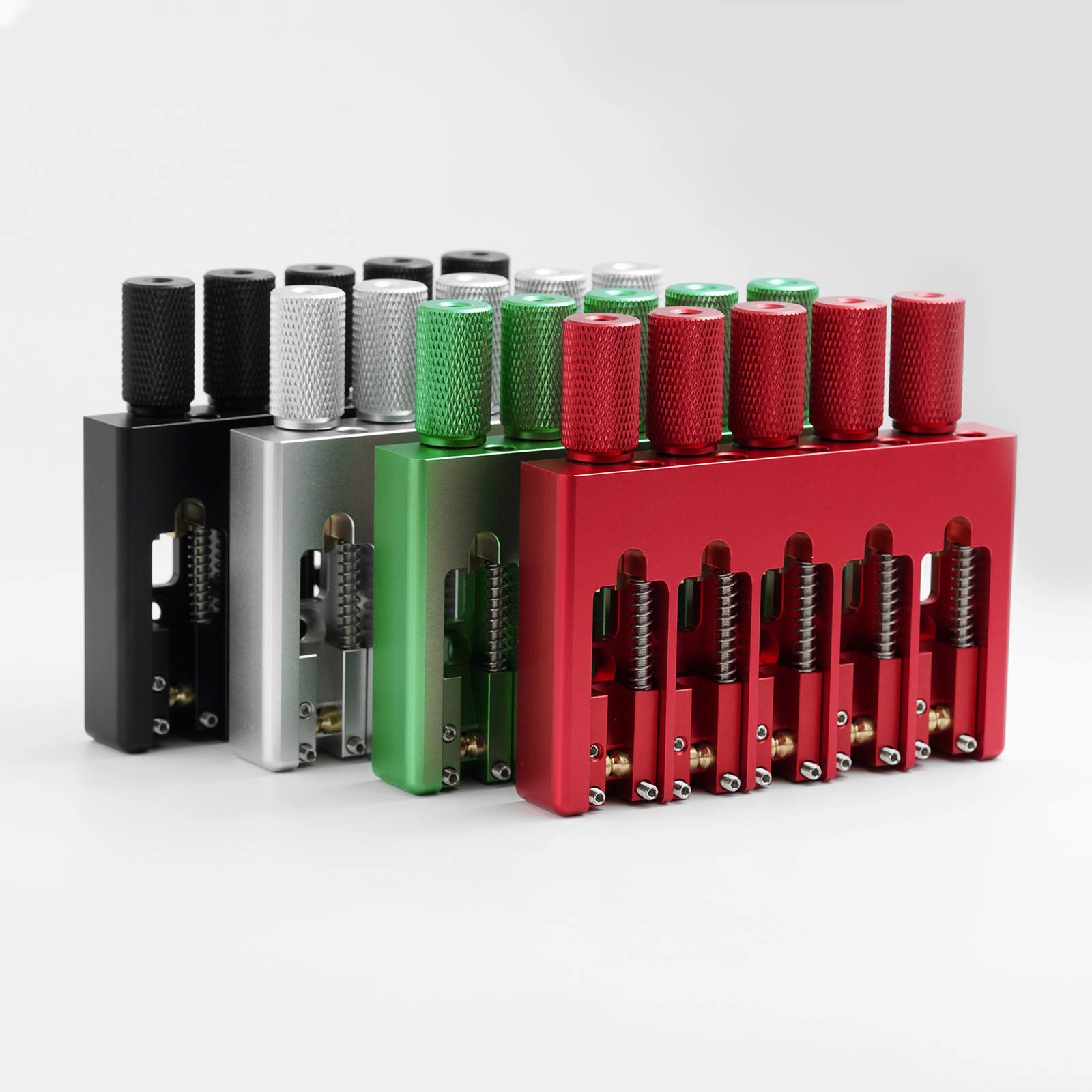 Guyker WBA-005 Lightweight CNC Aluminum Alloy Headless Bass Bridge with Brass Saddles