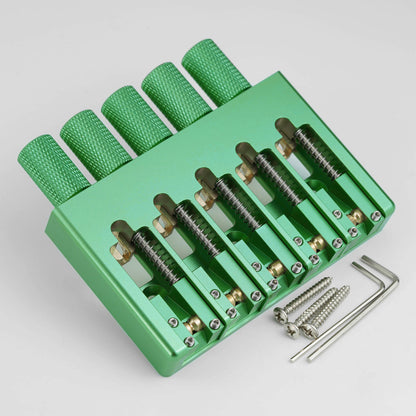 Guyker WBA-005 Lightweight CNC Aluminum Alloy Headless Bass Bridge with Brass Saddles