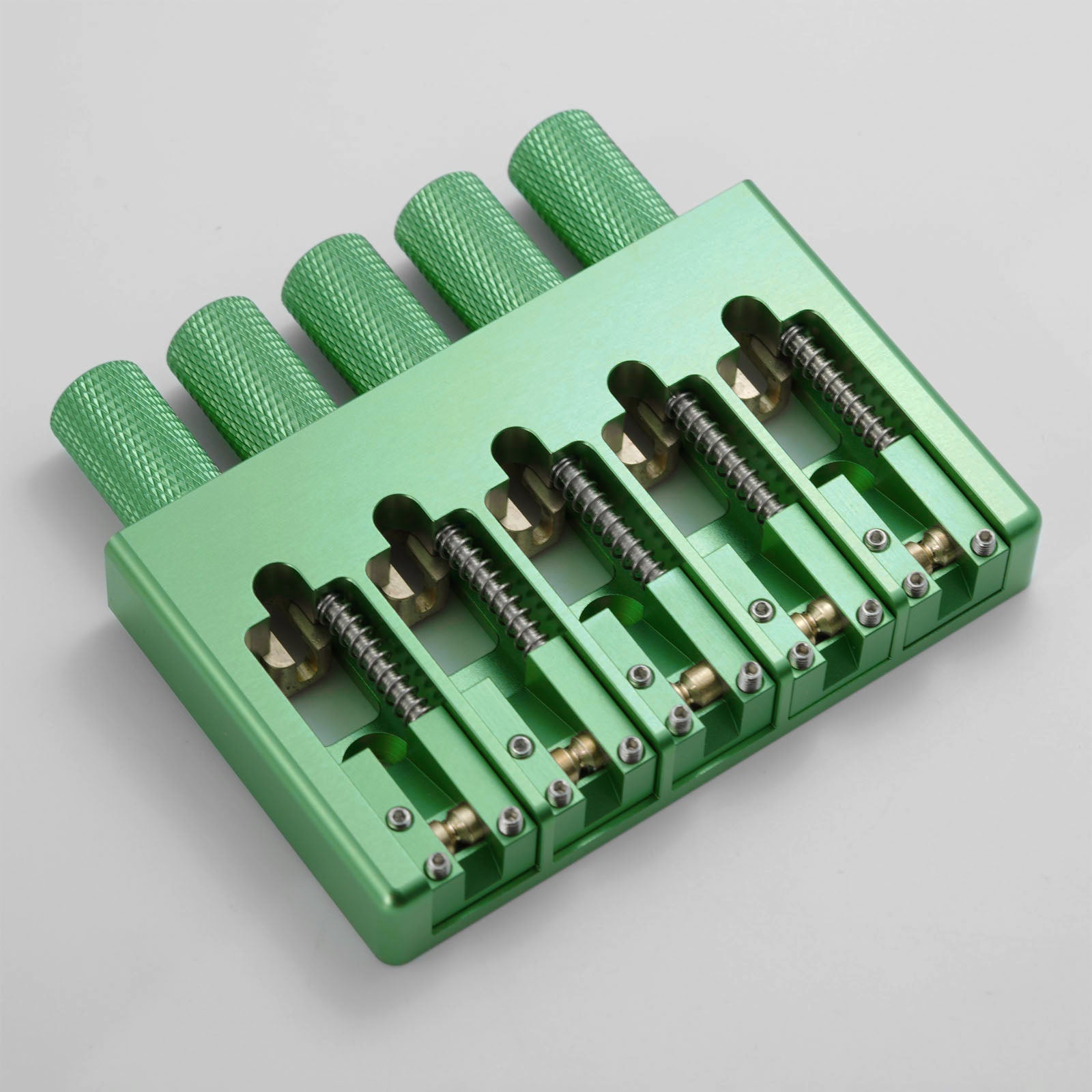 Guyker WBA-005 Lightweight CNC Aluminum Alloy Headless Bass Bridge with Brass Saddles