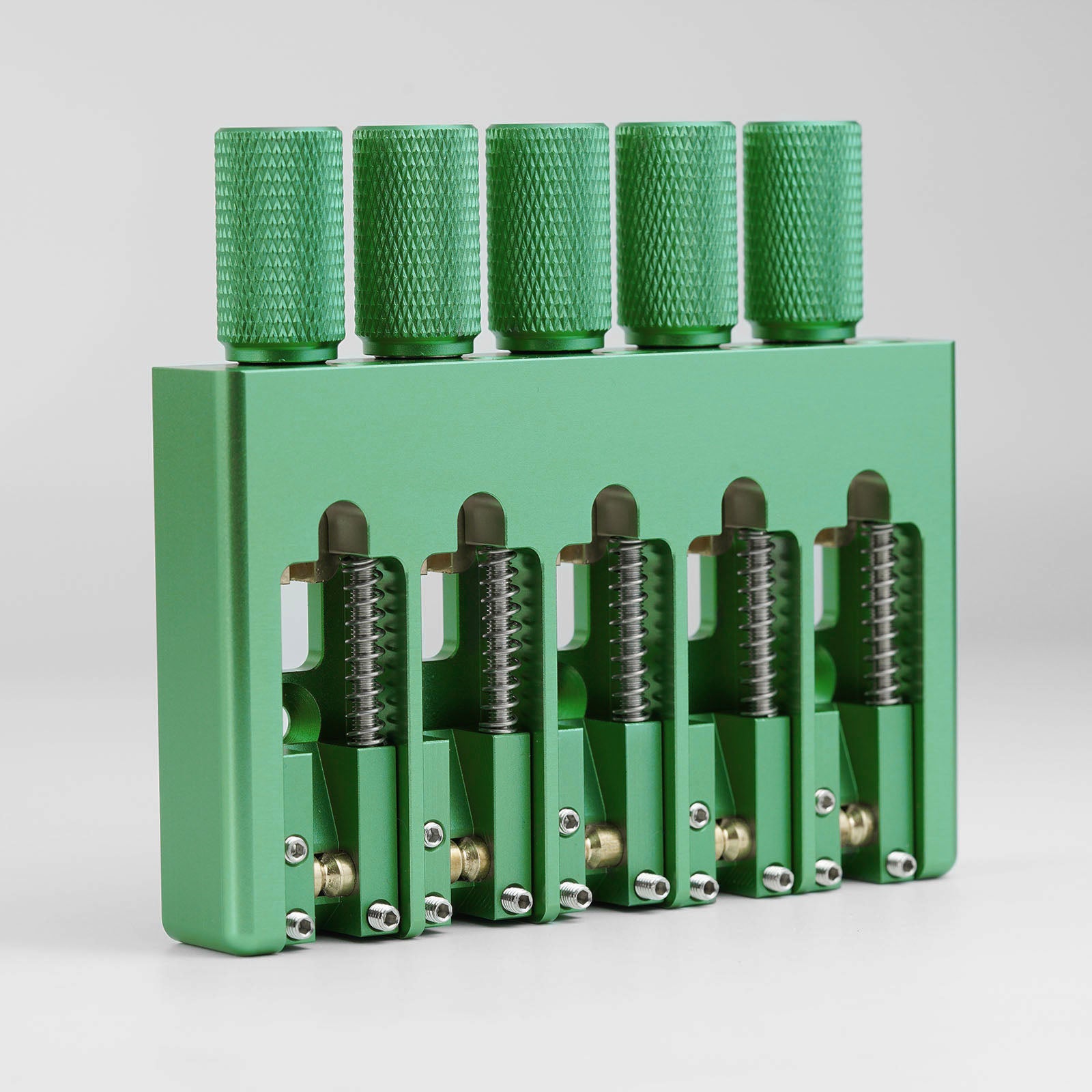 Guyker WBA-005 Lightweight CNC Aluminum Alloy Headless Bass Bridge with Brass Saddles