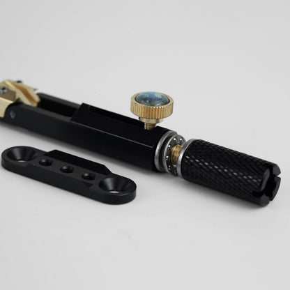 Guyker WT003 CNC Aluminum Alloy Headless Guitar Bridge with Brass Saddles