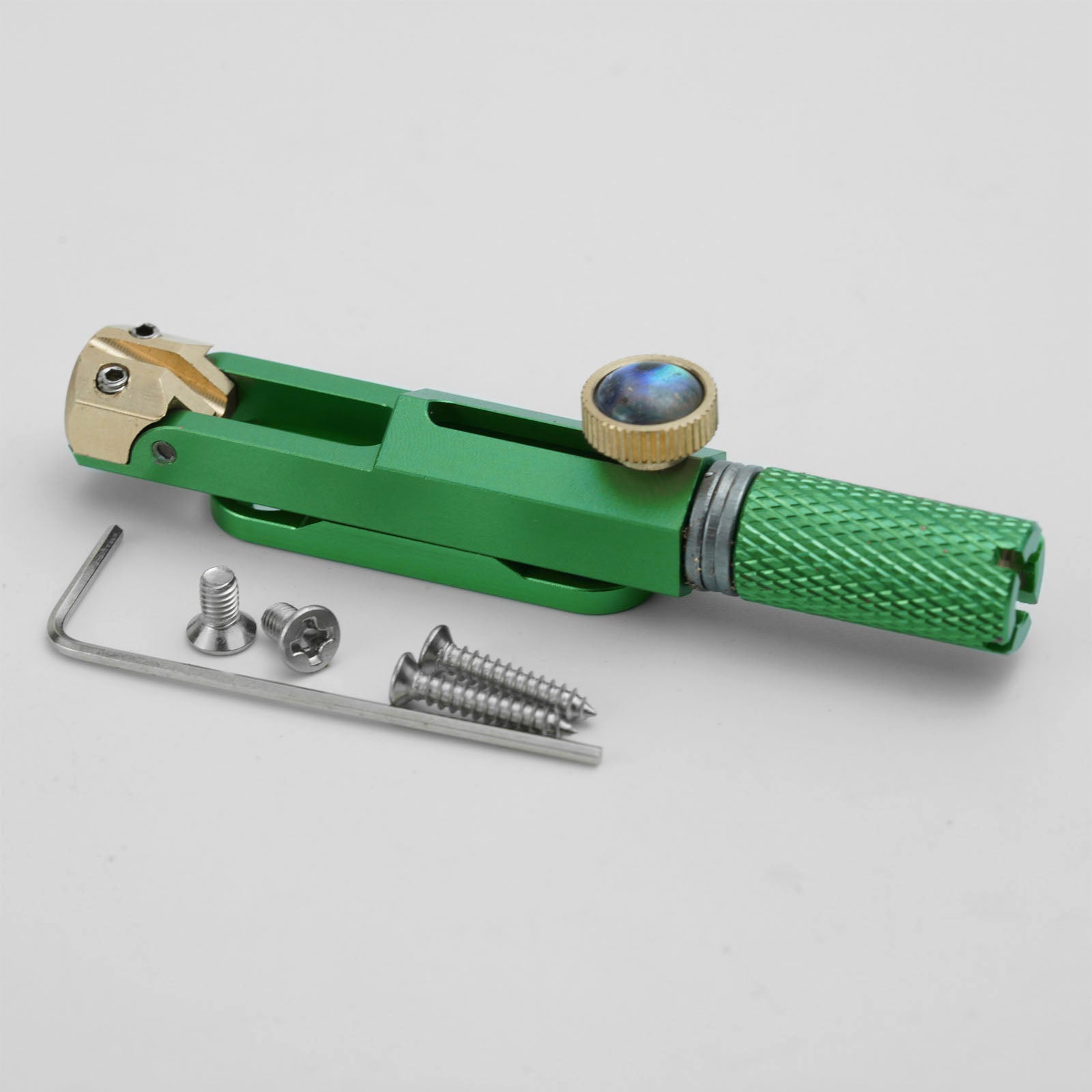 Guyker WT003 CNC Aluminum Alloy Headless Guitar Bridge with Brass Saddles