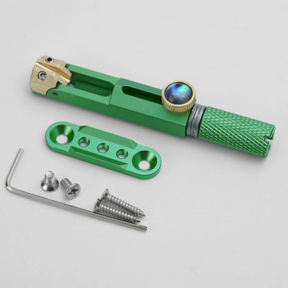 CNC Aluminum Alloy Headless Guitar Bridge with Brass Saddles Guyker