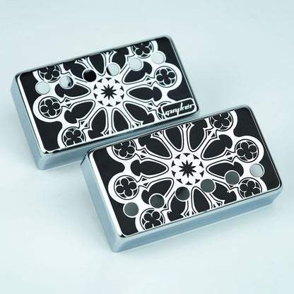 PC012 50-52MM Cool Humbucker Couvercles de Micro de Guitare en Cupronickel Set