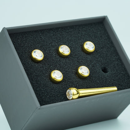 Guyker GX-007 Acoustic Guitar Bridge Pins with Diamond Chips