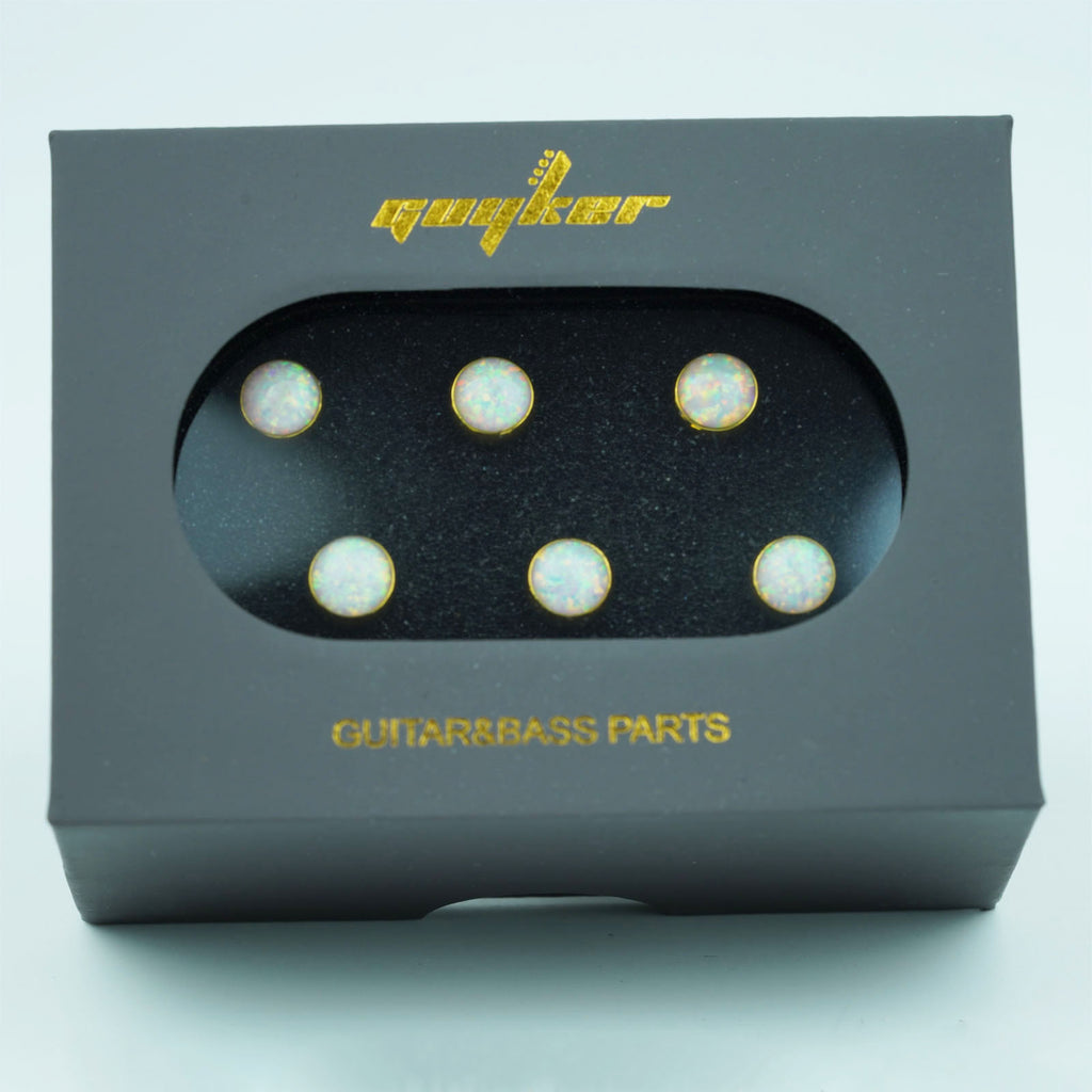 Guyker GX-009 Acoustic Guitar Bridge Pins with Pearl White Chips