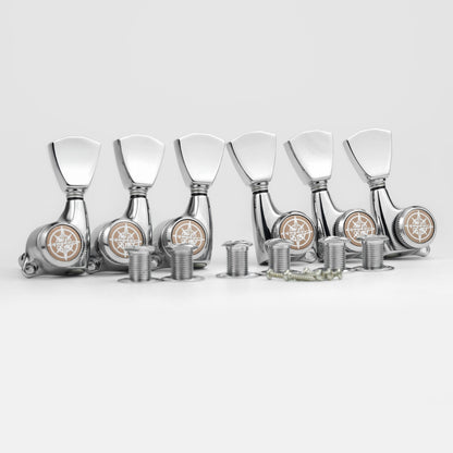 Guyker GK-510D4SP Locking Tuners with 1:21 Gear Ratio for LP and SG Electric Guitars