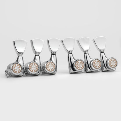 Guyker GK-510D4SP Locking Tuners with 1:21 Gear Ratio for LP and SG Electric Guitars