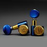 Blue + Gold + Blue Button