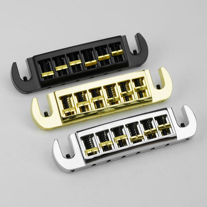 Dual-Tone Adjustable Wraparound Bridge Tailpiece for Les Paul & SG Guitars Guyker