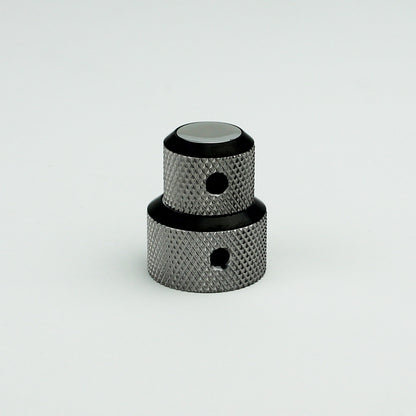 Dual Knurled Dome Control Knobs Dia. 6.4/8mm CNC Solid Brass for Guitar | Guyker