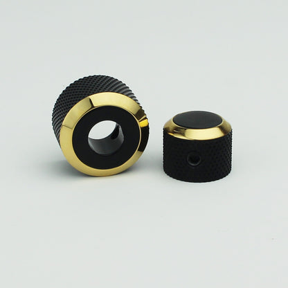 Dual Knurled Dome Control Knobs Dia. 6.4/8mm CNC Solid Brass for Guitar | Guyker