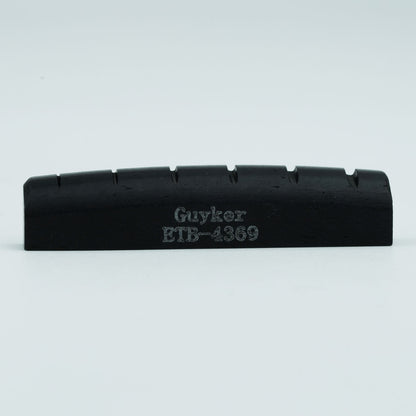 Guyker Bone Nut Black Flat Bottom Pre-Slotted Nut For 6 String Electric Guitar