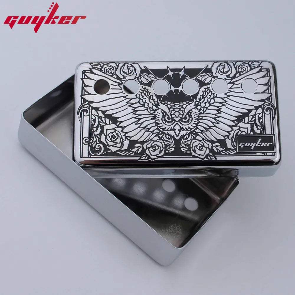 PC005 Cupronickel Eagle Surface Humbucker Guitar Pickup Covers Set 50/52MM - Guyker
