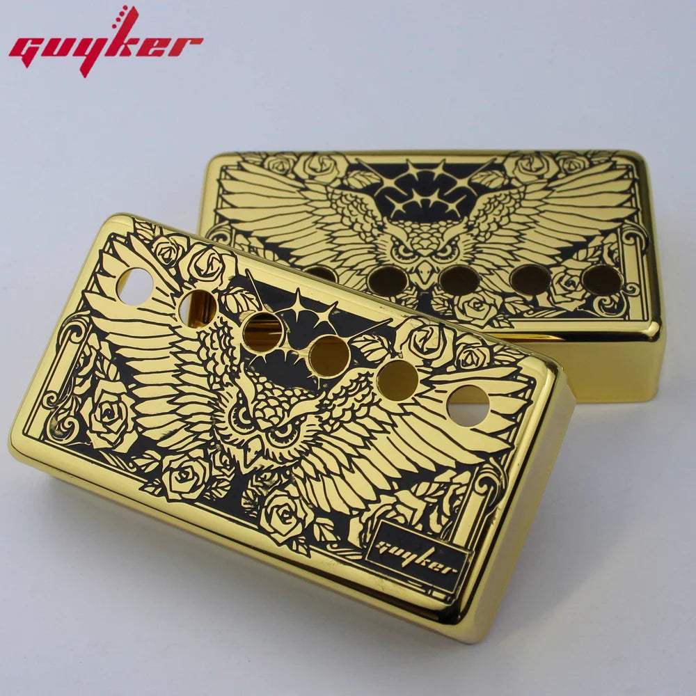 PC005 Cupronickel Eagle Surface Humbucker Guitar Pickup Covers Set 50/52MM - Guyker