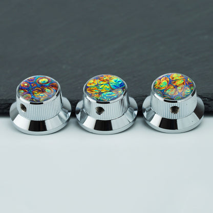 Electric Guitar/Bass Metal Control Knob with Decorative Top | Guyker