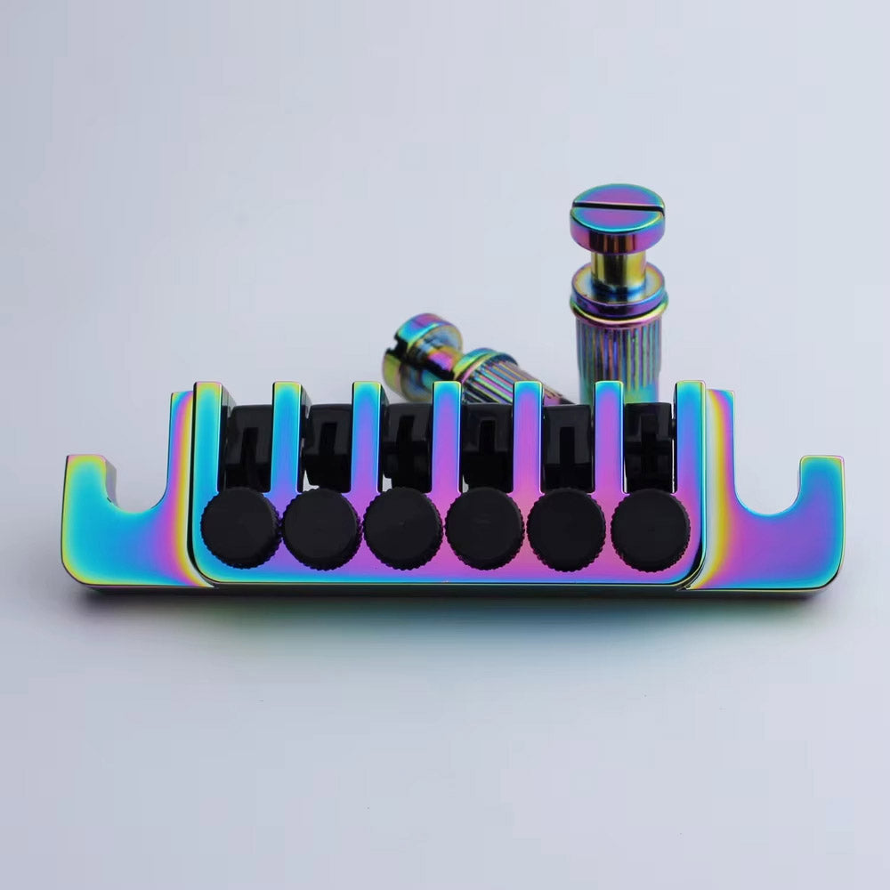 Electric Guitar Bridge Tune-O-Matic with Rolling Saddles Stop Bar TP6 Guyker