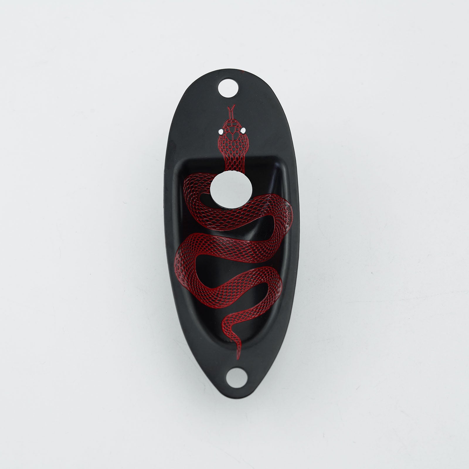 Engraved Snake Design Guitar Output Jack Plate with Electroplated Finish | Guyker