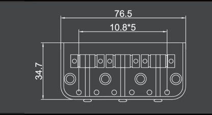 Fixed Bridge with Brass Compensated 3-Saddle Steel Base Guyker