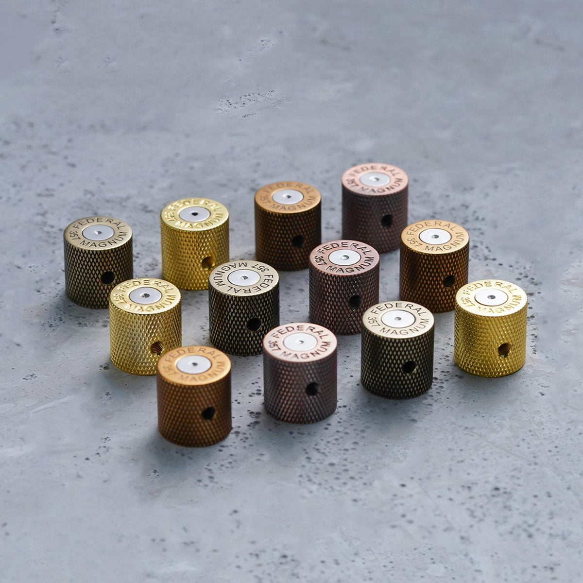 Flat Top Bronze/Antique Brass Bullet Case Control Knobs Dia. 6mm for ...
