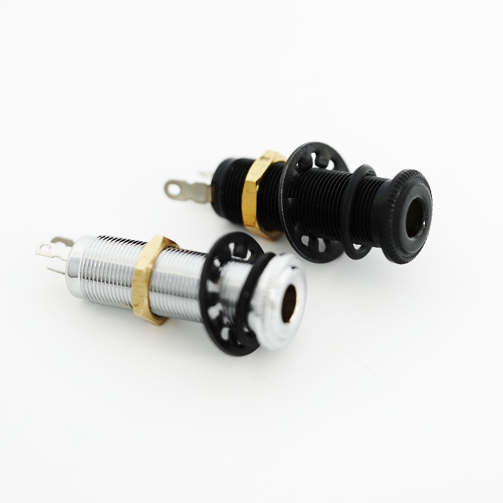Guyker Stereo Long Threaded Output Jack-3-Pin Metal Guitar & Bass Barrel Jack Socket