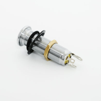 Guyker Stereo Long Threaded Output Jack-3-Pin Metal Guitar & Bass Barrel Jack Socket