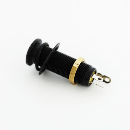 Guyker Stereo Long Threaded Output Jack-3-Pin Metal Guitar & Bass Barrel Jack Socket