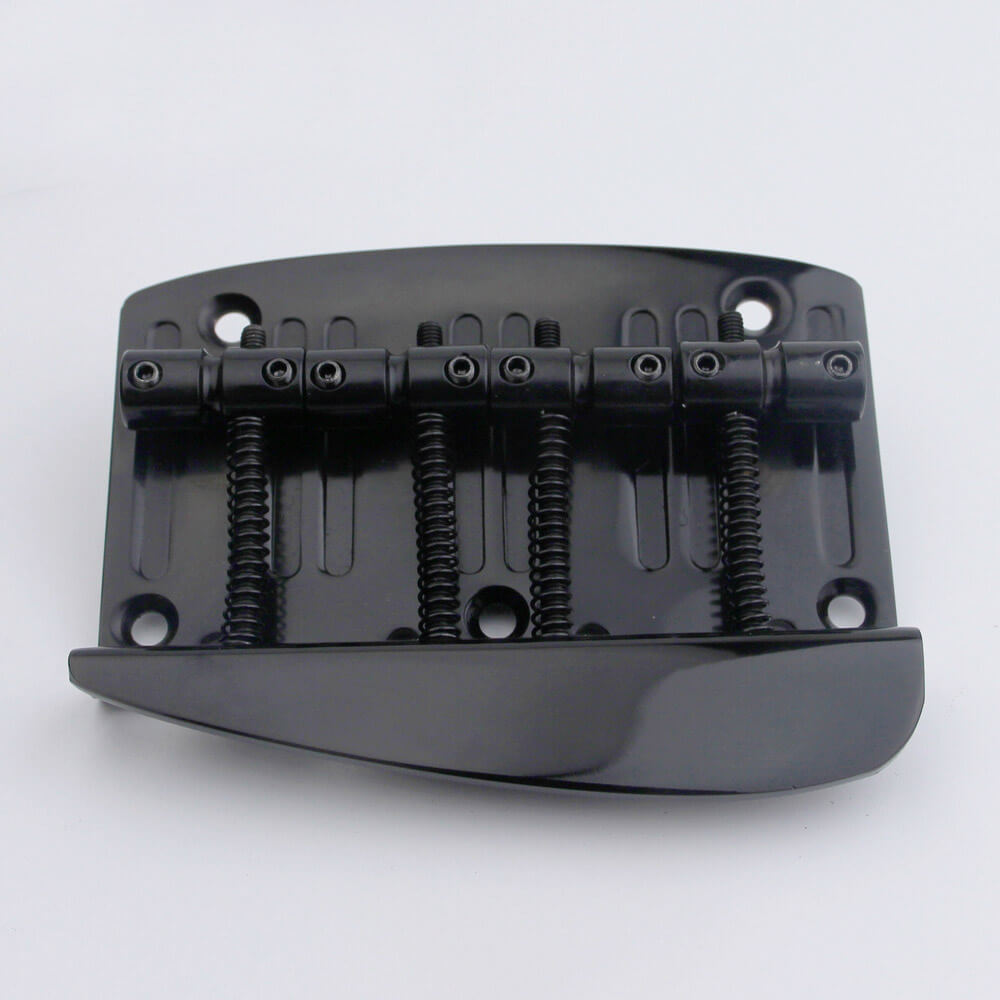 Black 4 String Hard Tail Fixed Bass Brass Bridge – Guyker